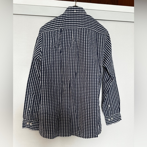 Brooks Brothers Men’s Sml Blue Checkered Long Sleeve - Picture 3 of 3
